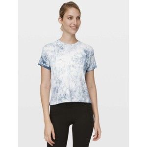 Lululemon Athletica Train to Be Short Sleeve White Tie Dye Crop Run T Shirt Top